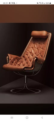 Læderlænestol, læder, DUX, Bruno Mathssons legendariske og meget ergonomiske "Jetson" lænestol, prod