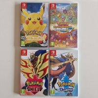 Nintendo Switch Pokemon Blandet Lot , Nintendo Switch,