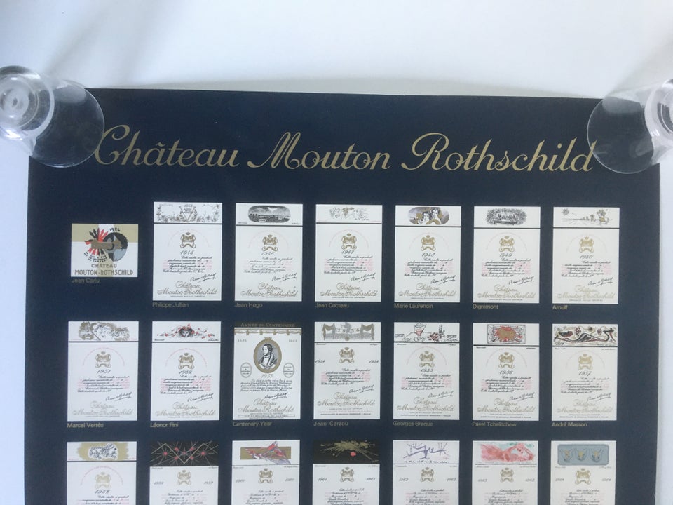 Vin, chateau mouton rothschild plakat rødvin