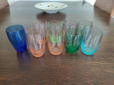 Glas, Gamle sodavandsglas, Formentlig Holmegaard, 9 stk gamle sodavandsglas sælges helst samlet :)