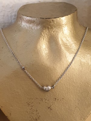 Halskæde, hvidguld, Olel 585, Smuk hvidgulds halskæde af Ole Lynggaard 14 karat guld 
Med hjerte ved