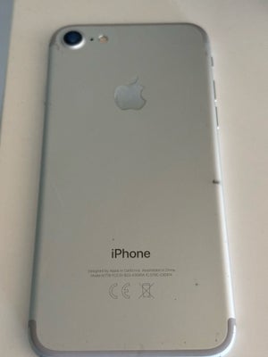 iPhone 7, 128 GB, grå, God, Super fin begynder telefon dog uden oplader
Lyserødt silicone cover kan 