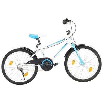 Unisex børnecykel, anden type, Helt ny Børnecykel 20 tommer blå og hvid, stadig indpakket, vi har få