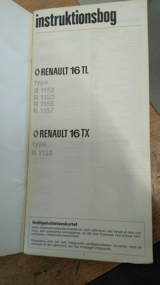 Renault 16, emne: bil og motor