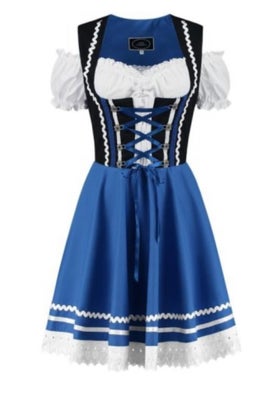 Oktoberfest kjole, Rigtig fin blå Dirndl fra Haus Hubert. Den er i bomuld og dejlig let i stoffet. K