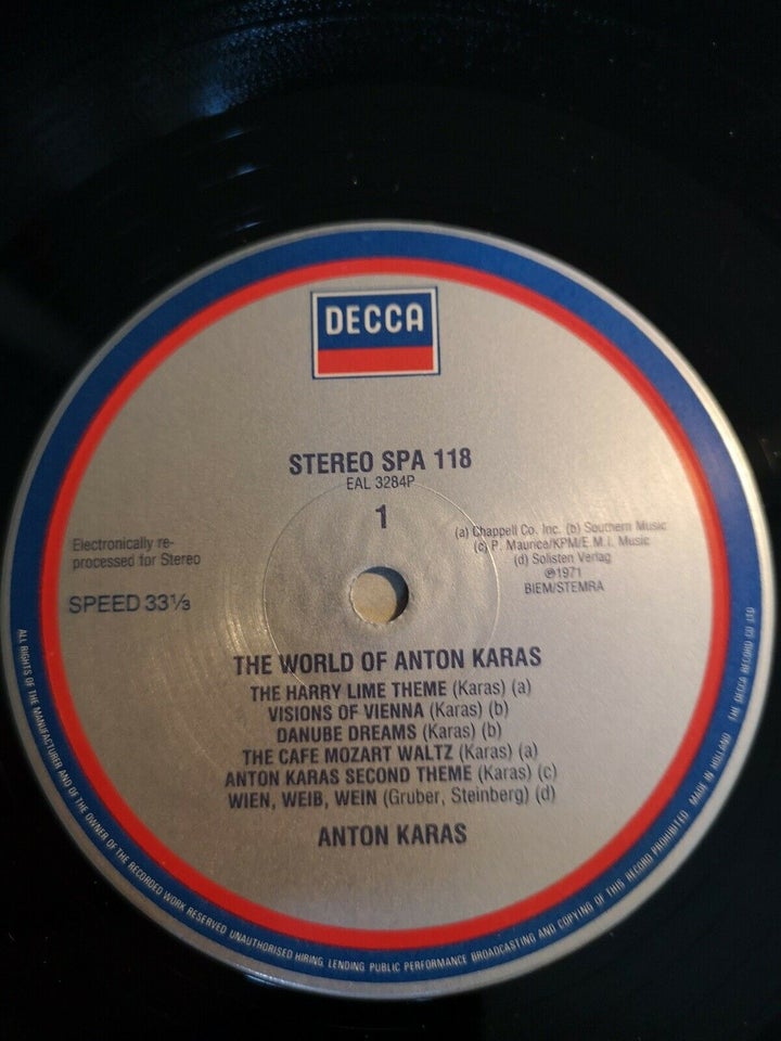 LP, Anton Karas, The World Of Anton Karas & "Harry Lime"