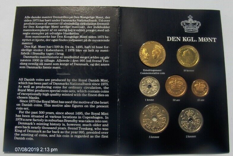 Danmark, mønter, 1992