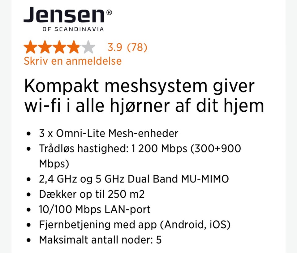 Andet, wireless, Jensen