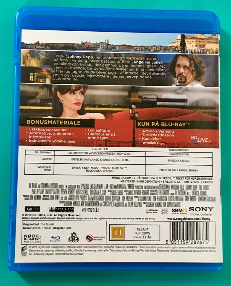 The Tourist, Blu-ray, action