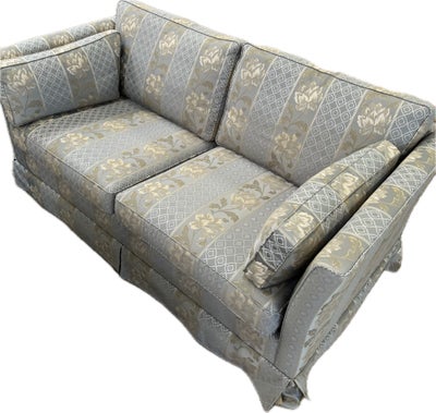 Sofa, stof, 2 pers., Virkelig smuk sofa med lyseblåt og beige/guld blomstret stof. Jeg har desværre 