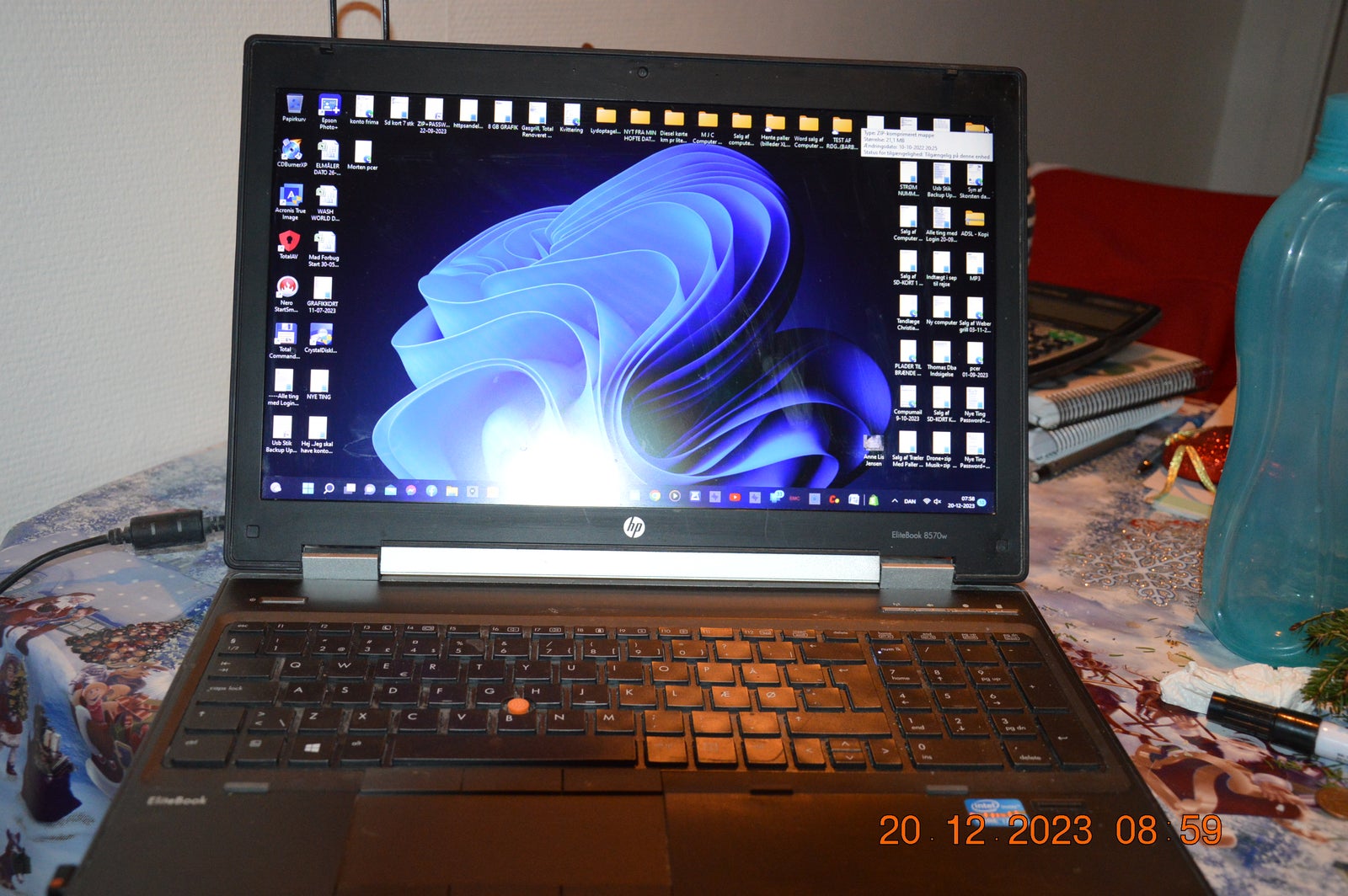 HP ElieBook 8560 W Cpu Intel® Core™ i7-- 15,6 Skærm, 3,4 GHz,