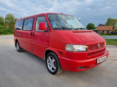 VW Caravelle, 2,8 VR6, Benzin, 1997, km 384113, rød, træk, nysynet, ABS, airbag, 4-dørs, centrallås,