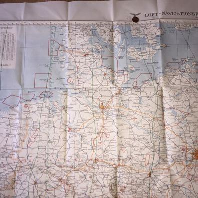 Militær, Luftwaffe navigationskort fra 2. verdenskrig.