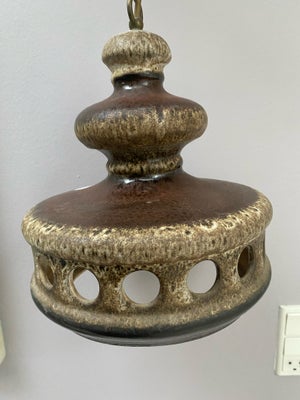 Pendel, Tysk keramik, Retro.
Flot loftslampe. 
Tysk oprindelse. I fin stand.
Højde 35cm, diameter 25