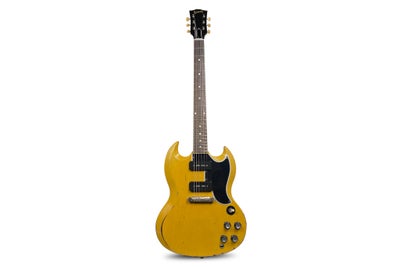 Elguitar, Gibson SG, Gibson SG 63 Model, Murphy Lab custom shop, TV Yellow heavy relic.
Der er Gibso