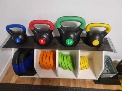 Kettlebell, 4+6+8+12kg, Solide kettlebells.
Helt nye og ikke brugt.

Sælges samlet for 300