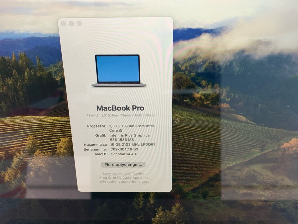 MacBook Pro, 2,3 GHz, 16 GB ram