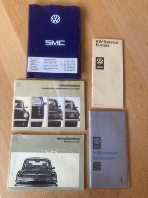 Instruktionsbog, VW 1600 1972, Pænt eksemplar. Jeg sender gerne