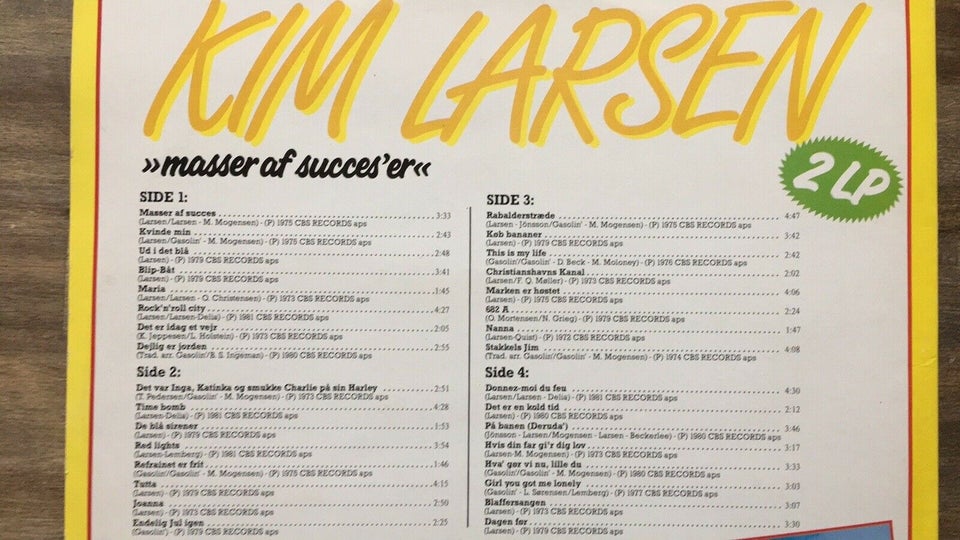 LP, Kim Larsen, Masser af succes’er - 32 hits