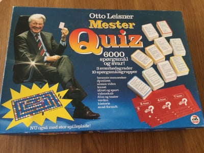 Otto Leisner Mester Quiz, brætspil, Med spilleplade. 
Komplet