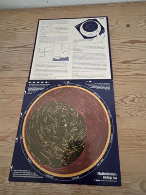 Astrologi kort, emne: astrologi, Nattehimlen netop nu DR undervisningsafdeling 1989, med tilhørende 