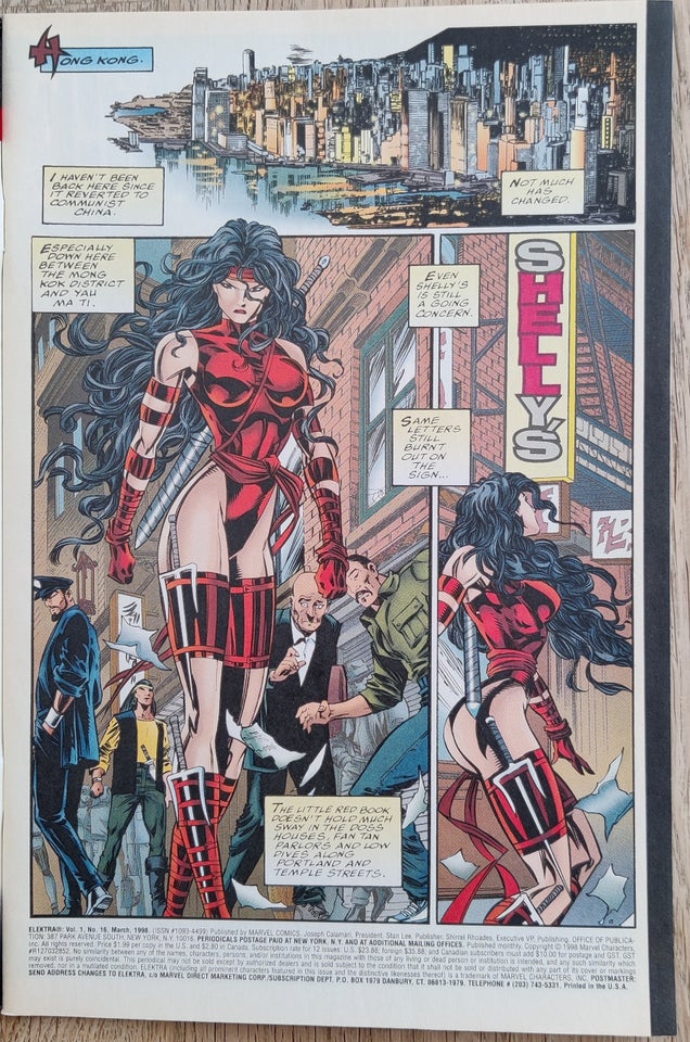 Elektra, Marvel, Tegneserie