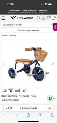 Unisex børnecykel, anden type, andet mærke, Børnecykel fra Banwood Trike 2-6 år i blå
Er aldrig brug