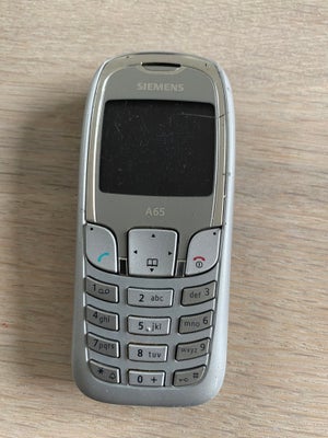 Siemens A65, Rimelig, Retro mobiltelefon uden oplader sælges. Oplader kan løbes på nettet og dba til
