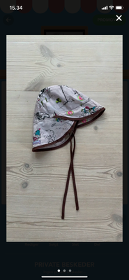 Hat, Sommerhat med solskærm, Tine Brask Børnetøj, str. 74, 9 mdr.
Næsten som ny.
Unisex.
Håndsyet af