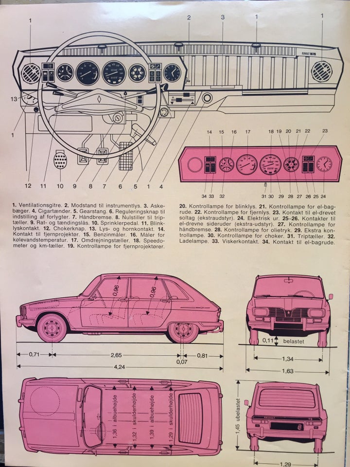 Original salgsbrochure - 20 s, RENAULT 16 & 16TS - 1973