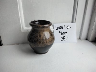 Keramik, VASE, WEST GERMANY, Lille tysk retro vase,  9 cm, fejlfri kan sendes