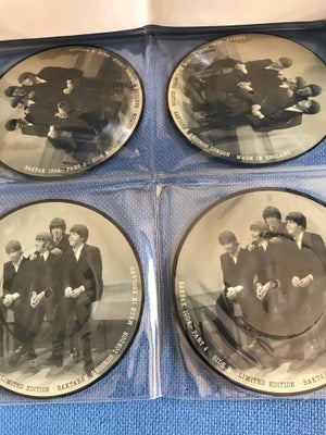 Single, The Beatles, Thousands of fans greet british Beatles, Andet, 4 stk interview picture disc si