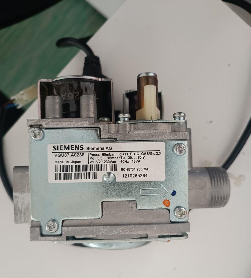 Gasfyr, Siemens gas ventil
