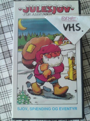 Tegnefilm, Julesjov, Hyggelig tegnefilm på VHS, fra 1985, spilletid 1 t 30 min, med dansk tekst, i f