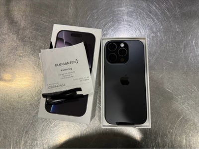 iPhone 16 Pro, 128 GB, sort, Perfekt, iPhone 16 pro i sort/Black 128 GB, købt i Elgiganten 1/12. kun