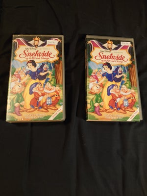 Tegnefilm, Snehvide og de 7 små dværge, Snehvide og de 7 små dværge på VHS. indspinning af originale