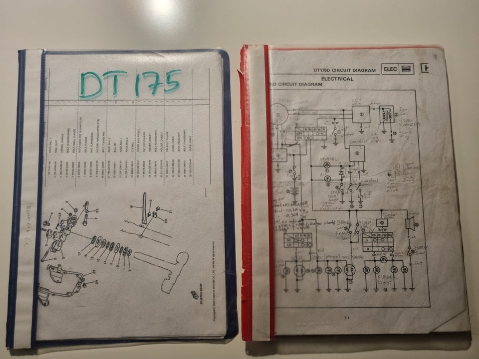 Dt175 instruktionsbog, Yamaha Dt175