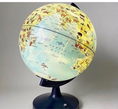 Dyreglobus, StellaNova, Super fin Stellanova globus med havets og jordens dyr placeret på deres resp