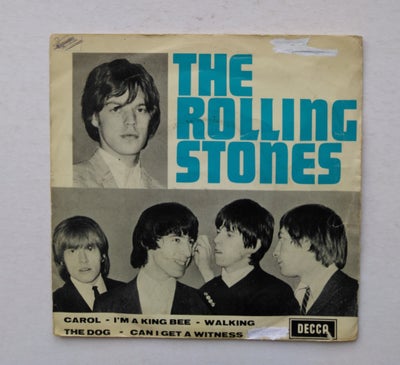 EP, Rolling Stones, Carol + tre mere, Sjælden EP udgivet i Holland i 1964 på Decca 457 036
Carol / I
