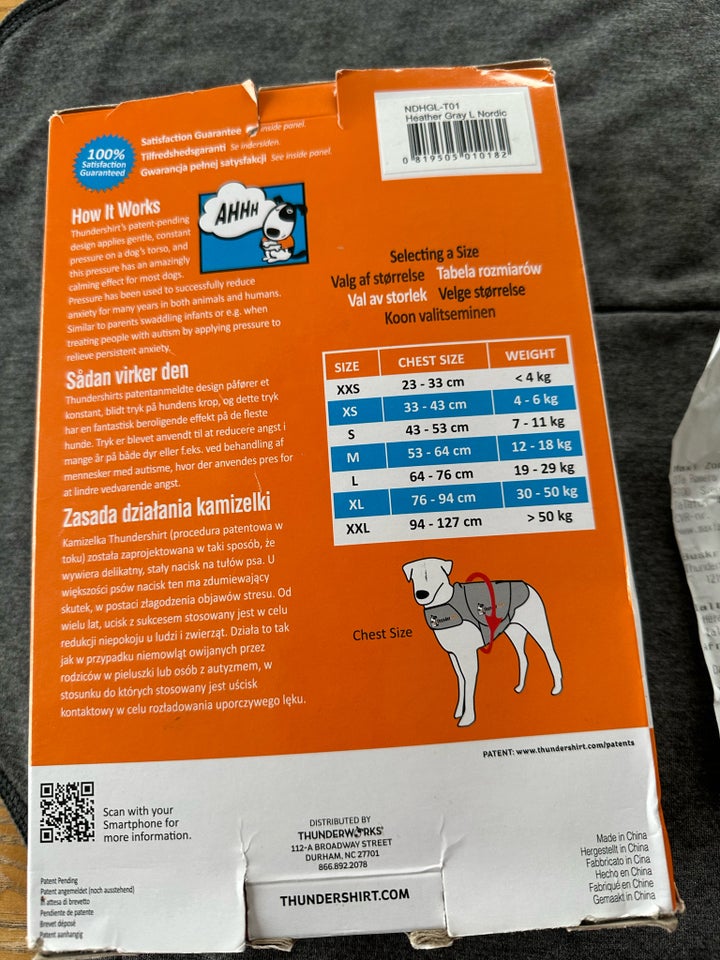 Hundedækken, Thunder Shirt