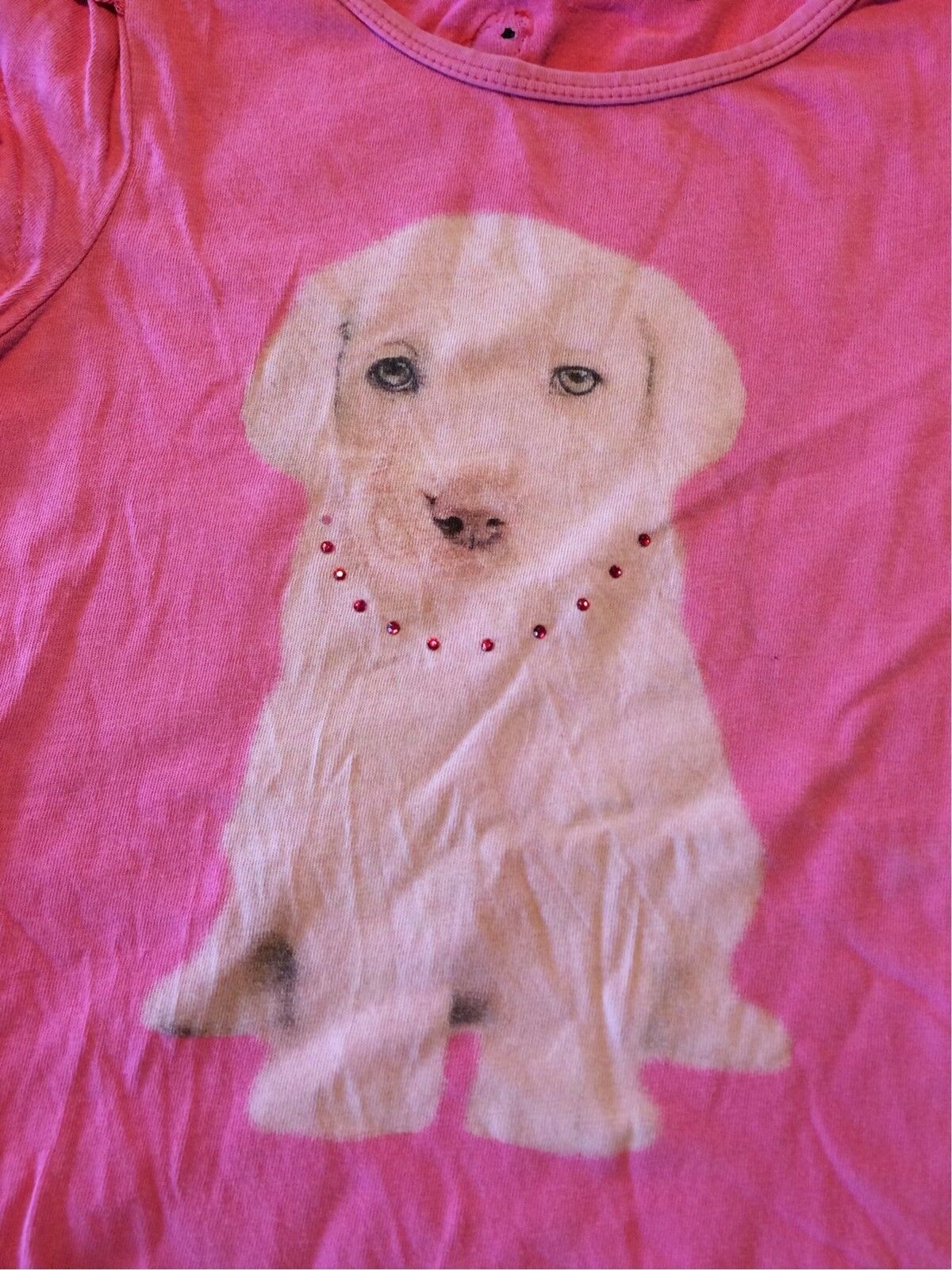 T-shirt, Lyserød T-shirt med hund, Rachaelhale