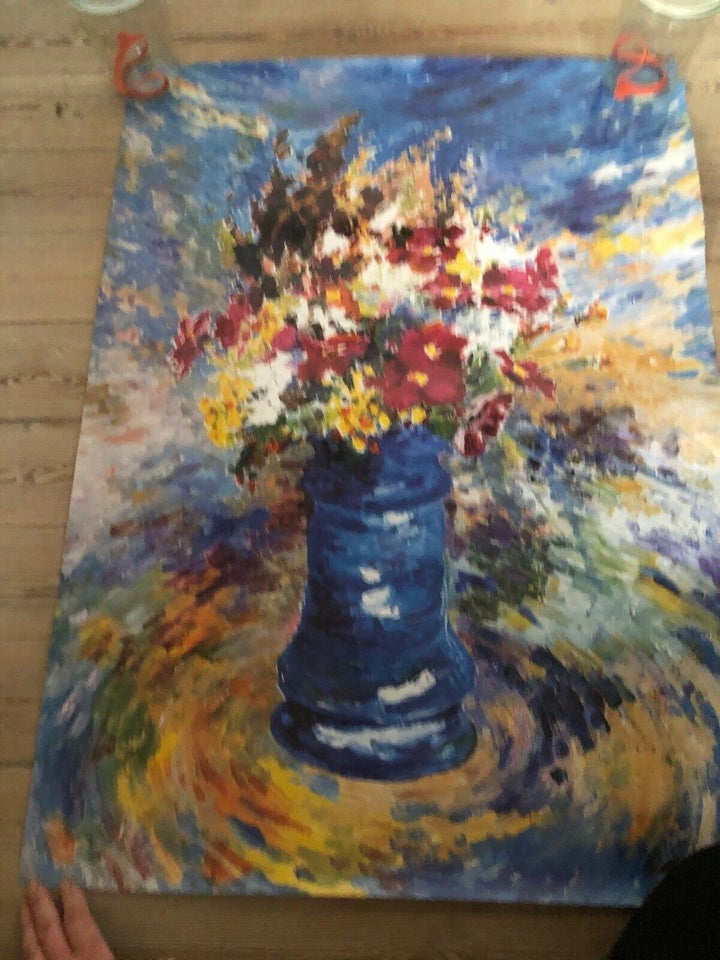 Plakat / tryk, B Hjortkilde, motiv: Blomster i vase