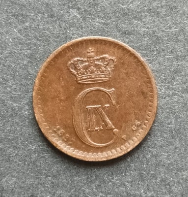 Danmark, mønter, 1 Øre 1887