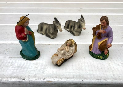 Andre samleobjekter, Maria og lille Jesus barn og 1 hyrde. De er rigtig flotte. Af ældre dato. Vinta