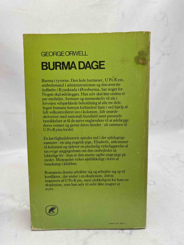 Burmadage, George Orwell, genre: roman