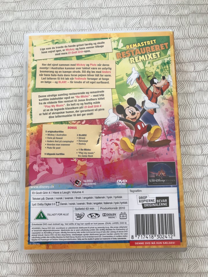 Et godt grin, instruktør Disney, DVD