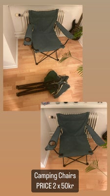Camping Stole, Camping Chairs- PRICE 2x50kr