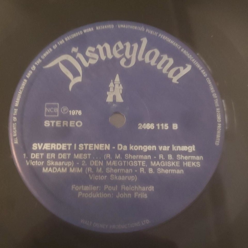 LP, Disney, Sværdet i stenen 1976