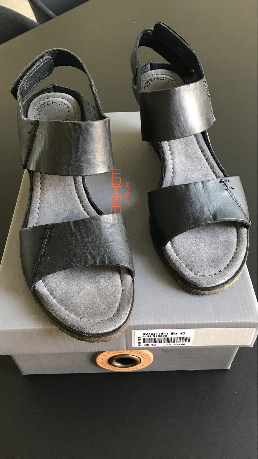 Sandaler, str. 40, Ny Cashott sandal hæl – – Køb og Salg af Nyt og Brugt
