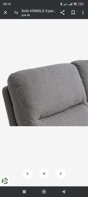 Sofa, polyester, 3 pers. , Vonsild, Spritny sofa. Aldrig brugt. Har et lille mærke ved venstre bund/
